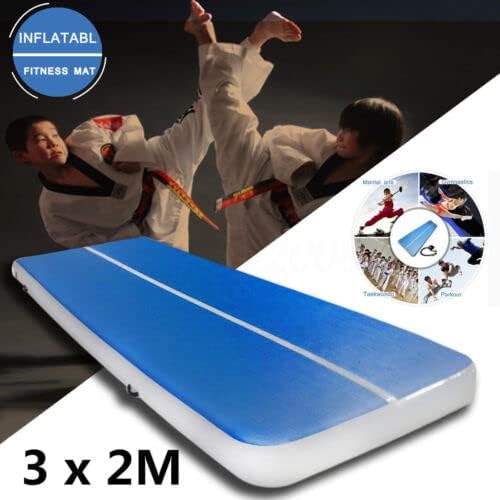 3Mx2M Inflatable Gym Mat Air Tumbling Mat Gymnastics Cheerleading Pad + Pump