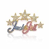 Society Women Jewelry Metal Crystal Inlay Five...