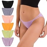 INNERSY String Bikini Panties for Women Sexy Silky Cheeky Underwear 6-Pack(Midnight Garden,X-Large)