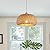 Hchunqjor Bamboo Pendant Light Fixture One-Light Adjustable Boho Basket Handmade Woven Pendant Lighting for Kitchen Island Sink Farmhouse Dining Room