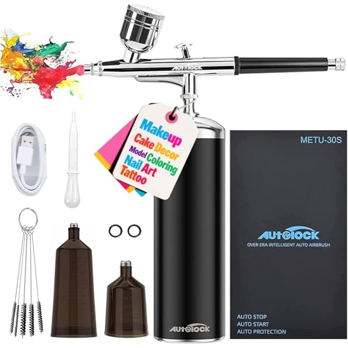 AUTOLOCK Upgraded Airbrush Kit with Air Compressor