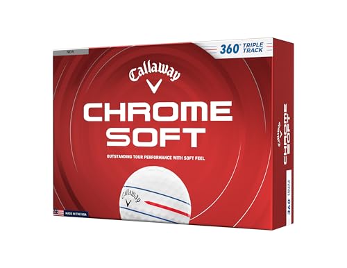 Callaway Golf Chrome Soft 2026 Golf Balls(360 White Triple Track,One