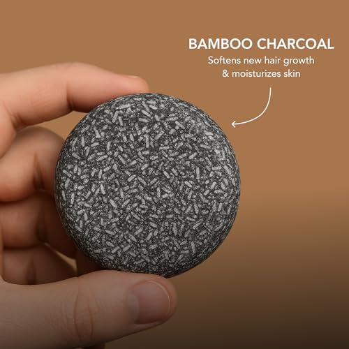 Mane Beard Shampoo Bar for Men | Natural Charcoal Beard Wash with Bamboo Charcoal, Ginseng & Shea Butter | Handmade Beard & Hair Care Soap Bar | Gentle, Sulfate-Free Grooming for All Hair Types