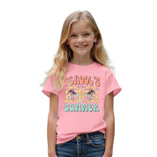 Image of CM C&M WODRO School's Out for Summer Shirt Girl Last Day of School T-Shirt Kids Cute Summer Vacation Short Sleeve Tees Top