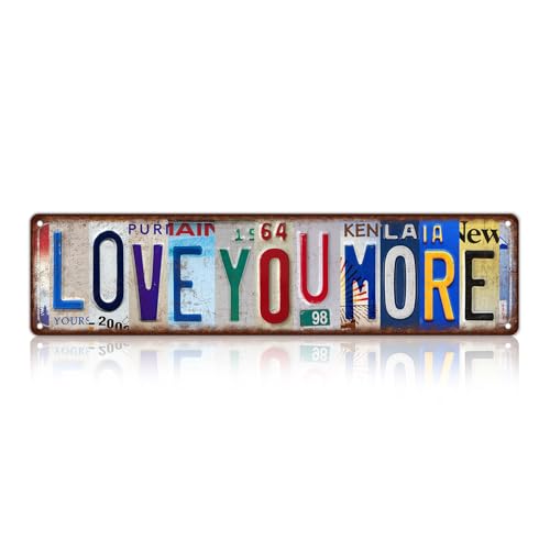 Vintage Love You More Wall Decor Street Signs Metal Tin Sign for Wedding