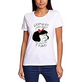 Me caes Mal – Camiseta Mujer Manga Corta (XL, Blanco)