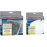 MarineLand Black Diamond Premium Activated Carbon Bags (2/Pack) & Polishing Filter Pads - Aquarium Filter Accessories (Carbon Bags & Polishing Pads) - 100g - For Fish - Aquarium Use