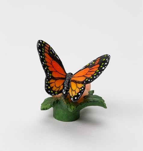 Image of Cosmos Gifts Cold Cast Polyresin Butterfly with Rose Lamp Topper Finial, 1-7 /8 inch H