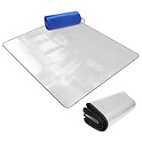 RANJIMA Aluminium Isomatte Camping, Camping Bodenmatte aus Aluminiumfolie, Alu Isomatte Schaummatten 200x200 cm, Faltbare Aluminium Camping Schlafmatte,Thermomatte Kompakt Leich für Camping Yoga Sport