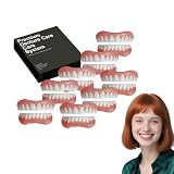 Set di denti finti modellabili – Denti con faccette a scatto – Sistema premium per la cura della protesi, set completo di protesi in silicone per uomo, protesi automodellanti con denti (8 scatole)