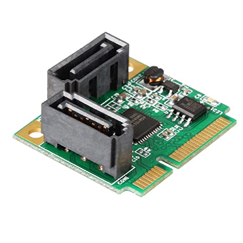 Carte Mini PCI 2 SATA III 6 GB/S Raid ASM1061R double port SATA 3.0 SSD