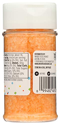 Image of 365 by Whole Foods Market, Orange Colored Sugar, 3.3 Ounce (Pack of 5)