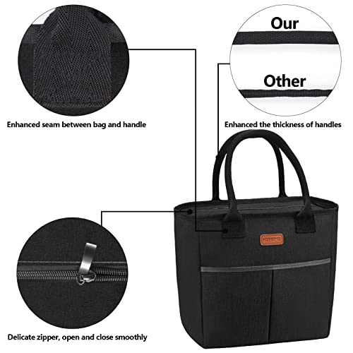 Fithome Insulated Lunch Bag For Women/Men, Reusable Leakproof Cooler Thermal Lunch Box Tote Bags Fit For Ice Pack, Adults College Fashion Lunch Bags For Work/Picnic/Travel #TOP4