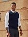 PJ PAUL JONES Sweater Vests for Men V Neck Fashion Dress Pullover Sweater Vest Office Attir Navy Blue, XL
