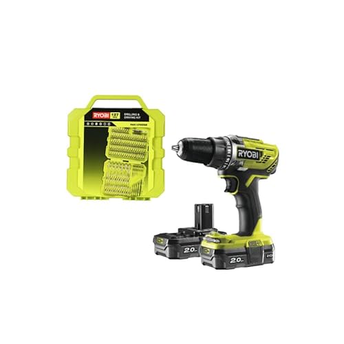 Pack RYOBI perceusse visseuse 18V One+ 2 batteries 2.0Ah chargeur rapide 2.0Ah Coffret 127 accessoires de vissage perçage - vue 3