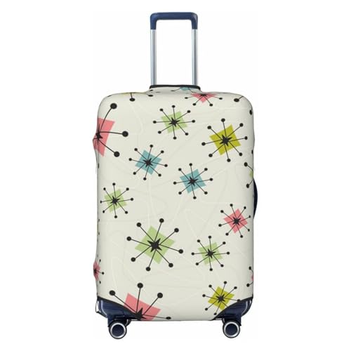 Atomic Stars Pattern Print Suitcase Cover Luggage Protector Washable Elastic Fashionable Travel Gear Cover