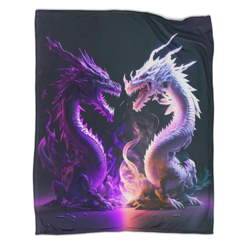 Couverture dragon 3D en microfibre premium jeté de lit inaltérable