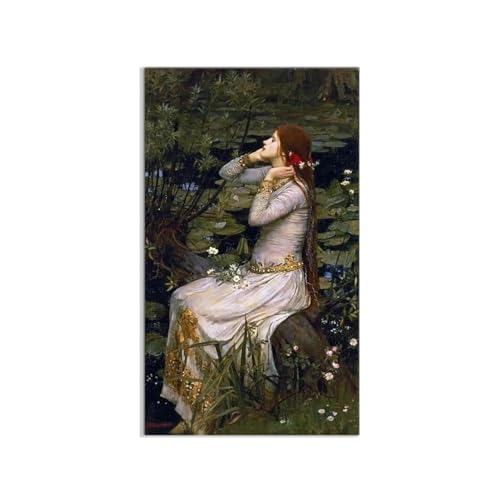 Peinture à l'huile sur toile Ophelia 1894 décoration murale grand format de salon 120x70cm