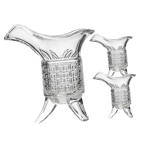ULTECHNOVO Set De Verres à Whisky Rétro Verre Gobelets à Shot Et Distributeur Pour Bar Maison Style Chinois Impérial Pour Vin Liqueurs Et Décor De Table