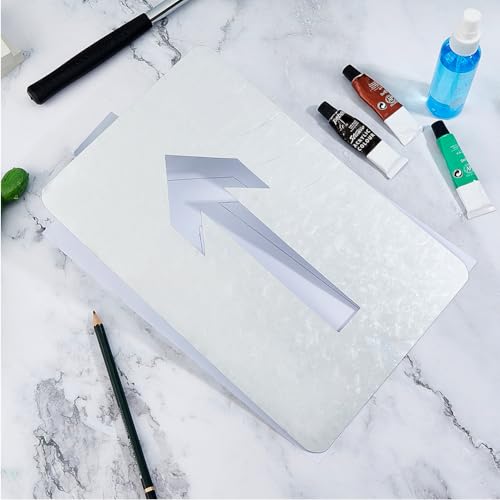 SUPERFINDINGS 1 peça de estêncil de flecha para estacionamento, modelos de pintura de seta de 30 cm,