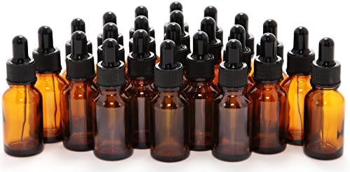 Vivaplex 24, Amber, 15 ml (1/2 oz) Glass Bottles, with Glass Eye Droppers