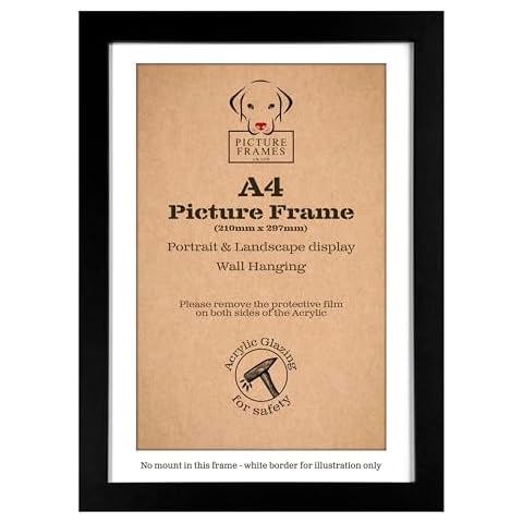 A4 Black Frames for Photos and Certificates Cover