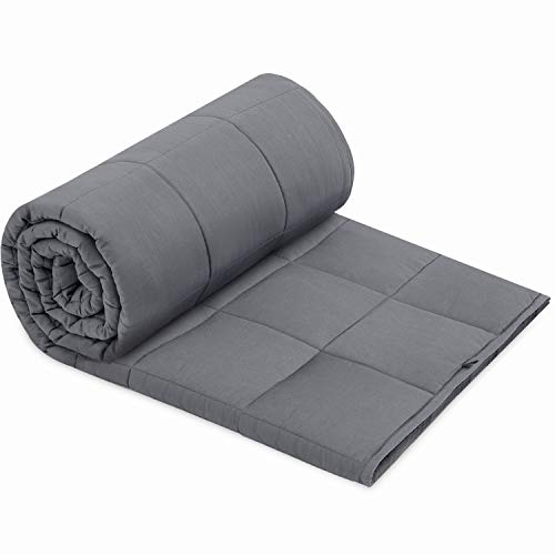 joybest King Size Weighted Blanket 15 lbs 104X88 Soft Comfortable Breathable 100% Cotton
