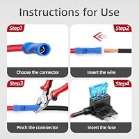 JOREST 4Pcs Stromdieb KFZ Sicherung,Standard Sicherungshalter 12v,Add a Circuit Piggyback Sicherungsadapter,für PKW/Wohnmobil/LKW/Motorrad,mit 18Pcs (2A 3A 5A 7.5A 10A 15A 20A 25A 30A) Sicherung – Ansicht 6