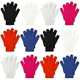 Picture of Cooraby 12 Pairs Kid's Winter Magic Gloves Children Stretchy Warm Magic Gloves Boys or Girls Knit Gloves for 6-12 Years