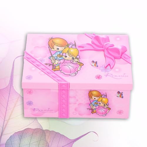 Caja para joyas con música joyero portátil infantil de plástico 8
