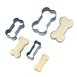 Dog Bone Cookie Cutters Set of 3, Bone Shapes Cookie Cutter, Biscuit Dog Treat Cookie Cutter Set for Homemade (Blue Is Visible & Friendly For Your Pup/Doggy)