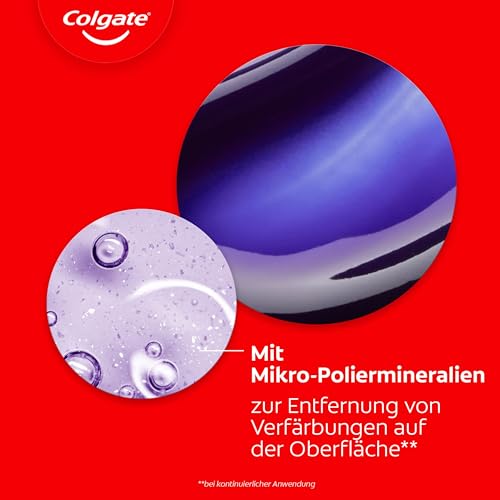 Colgate Max White Purple Serum 40ml, Lila Zahnaufhellung, hellt sofort auf, Zweifach-Aktiv-Formel für sofortige Farbkorrektur, mit Mikro-Poliermineralien
