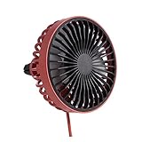aspa ventilador fm rojo  Cabilock Ventilador Usb para Coche Rojo Material Abs Silencioso sin Cabeza Dispositivo para Coche