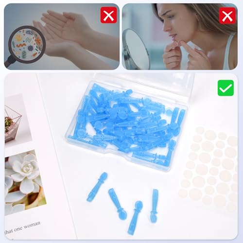 50 Pack Disposable Acne Pimple Popper Needles and 72 Dots Acne Pimple Stickers, for Acne Whitehead Acne Closed Mouth Clear Acne Needle (50 Pack) - Image 6