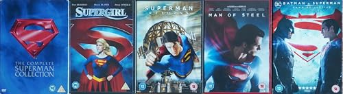 SUPERMAN ANTHOLOGY 1-8 COMPLETE COLLECTION / 1-4. SUPERMAN 1 + 2 + 3 + 4 / 5. SUPERGIRL / 6. SUPERMAN RETURNS / 7. MAN OF STEEL / 8. BATMAN V SUPERMAN = ULTIMATE 8x DVD SET