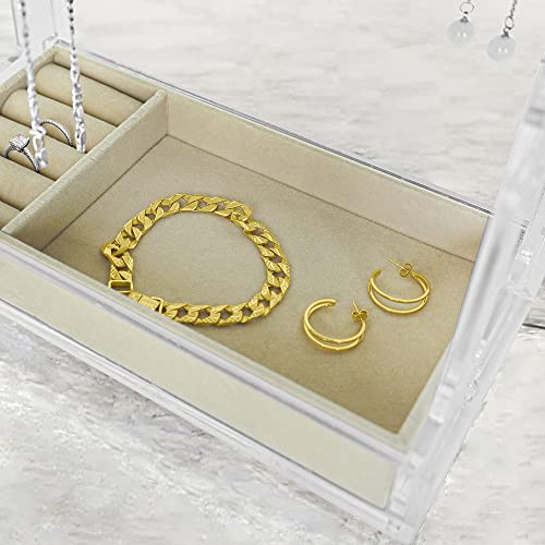 Nuoking 5 Levels Jewelry Stand Display For Rings, Bracelets, Necklaces, Earrings And Other Small Accessories - Organizer With Container Tray #TOP2
