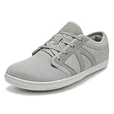 LENUVER Zapatos descalzos para mujer, verano, zapatos descalzos, para hombre, transpirables, ligeros, de secado rápido, zapatillas de deporte, 750 Gris Naranja, 38 EU