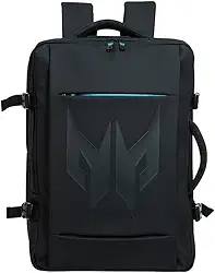 Mochila Acer Predator Robust PBG470 Preta com detalhes azuis 30 litros com 6 compartimentos internos