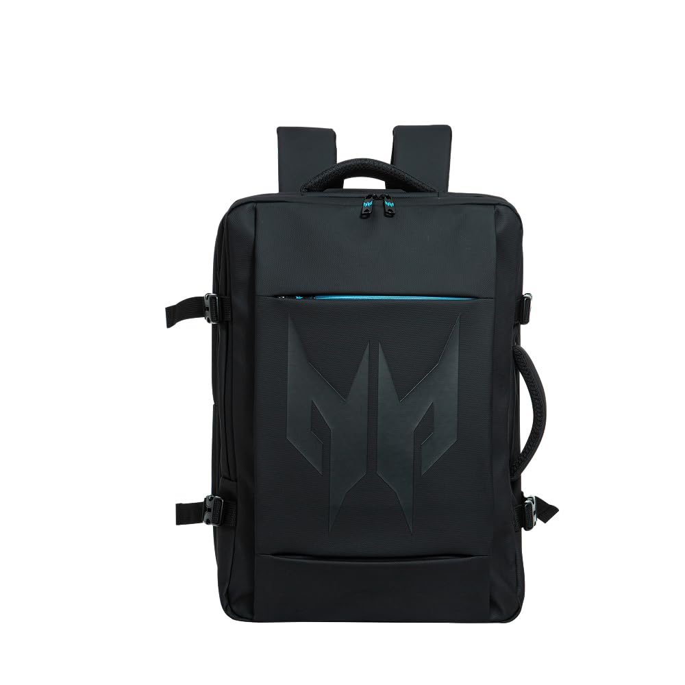 Acer Predator PBG470 - Zaino robusto con dettagli blu, 30 litri, 6 scomparti interni, colore: Nero
