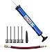 iLoveCos Inflador Set de Bomba de Bola Mano con Aguja y Adaptador para Fútbol Baloncesto Voleibol Balonmano Waterpolo Juguete Rugby Inflable(Azul)