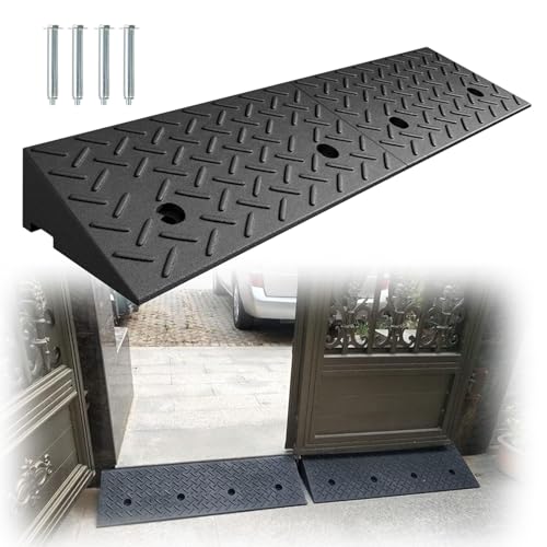 Rampa para silla de ruedas de caucho y plástico 100x30x13 cm