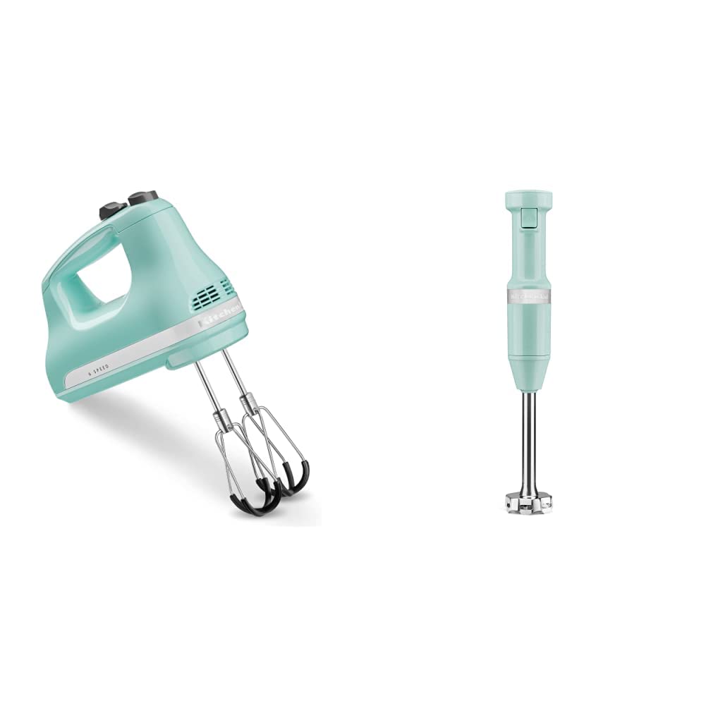 KitchenAid 6 Speed Hand Mixer with Flex Edge Beaters Variable Speed Corded Hand Blender