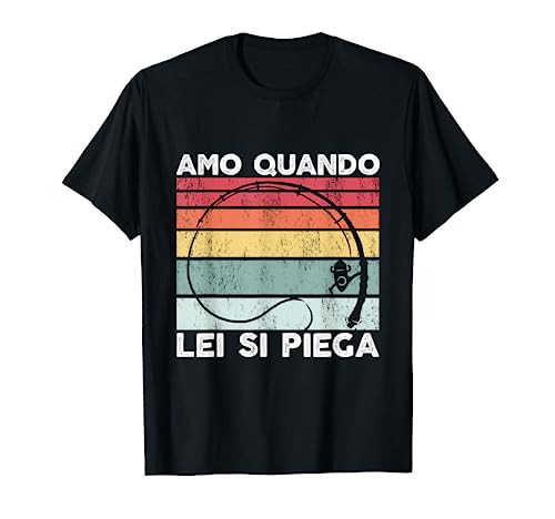 Amo Quando Lei Si Piega Divertente Pescatore Regalo Maglietta