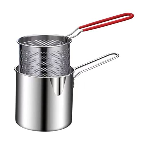 Cesta de freír olla de acero inoxidable para freír, sartén de alambre para cocina, pavo, cebolla, herramienta para freír
