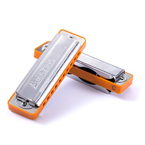 KIRANDIE 10 Trous Blues Harpe Diatonic Harp Harmonica C/D/E/F/g/A/BB Instrument de Musique d’orgue Embout for débutant… - Les Beatles, Paul McCartney, John Lennon, RIngo Starr, George Harrison KIRANDIE 10 Trous Blues Harpe Diatonic Harp Harmonica C/D/E/F/g/A/BB Instrument de Musique d'orgue Embout for débutant… – Image 6