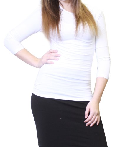 KIKI RIKI Womens 3 4 Sleeve Cotton Shell - 13278 - Black, X-Small