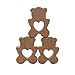 Arakierst 10pcs Wood Polar Bear Teething Accessory Pure Natural Animal Shape Nursing Necklace Beech Handmade Pattern DIY Pendant