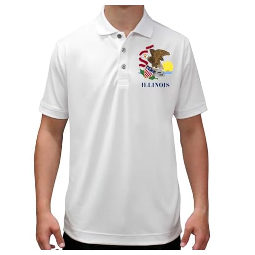 Illinois State Flag Golf Polo Shirt