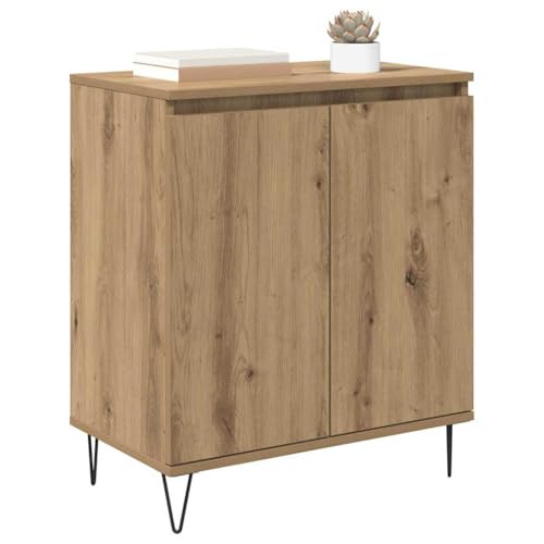 vidaXL Buffet Chêne Artisanal 60 x 35 x 70 cm Bois d'ingénierie, Buffet rectangulaire élégant, Meuble Moderne pour Salon, Grand Rangement, Bois, Style...