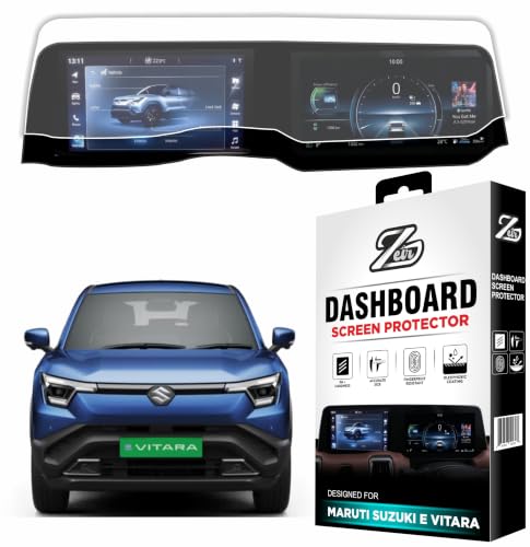 Image of ZEIR Screen Protector For MARUTI SUZUKI 2026 - Infotainment Guard | Anti Scratch & Water Resistant TouchScreen Accessory 2025+ [Not Tempered Glass] (E Vitara (Pack 1))